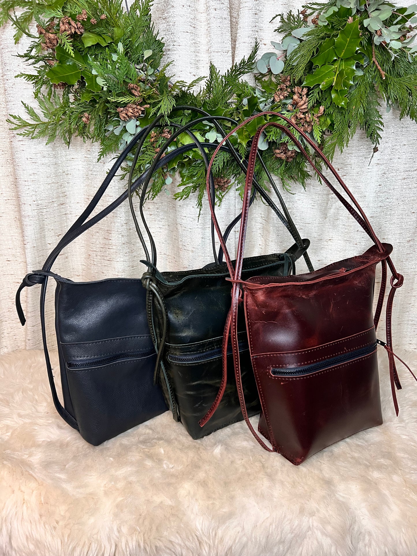 The Jack Bag in Mahogany Brown Chrome Tan Leather