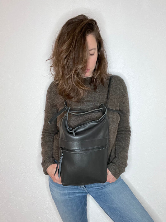 The Jack Bag in Smooth Black Leather