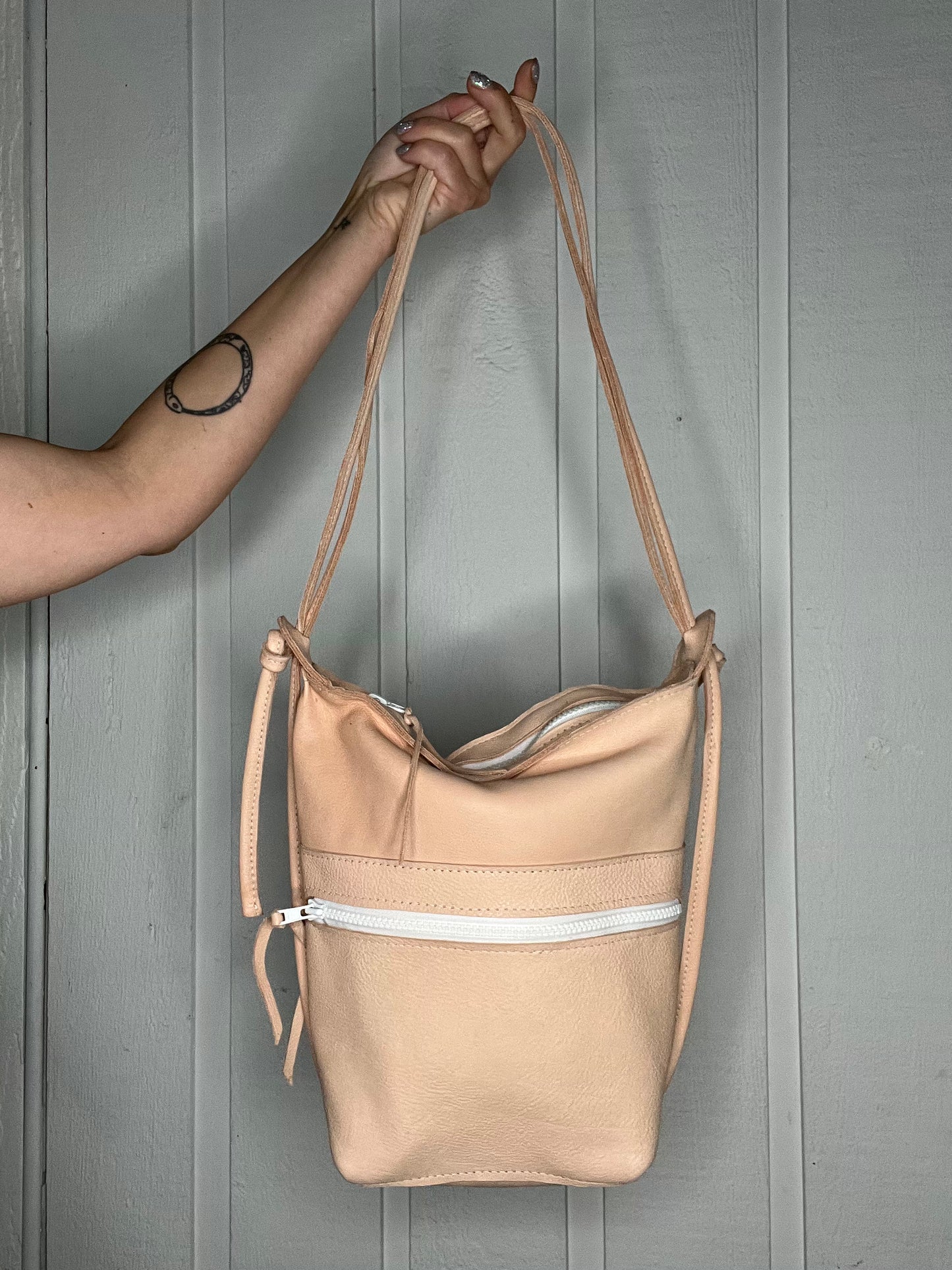 The Jack Bag in Grainy Natural Veg Tan Leather